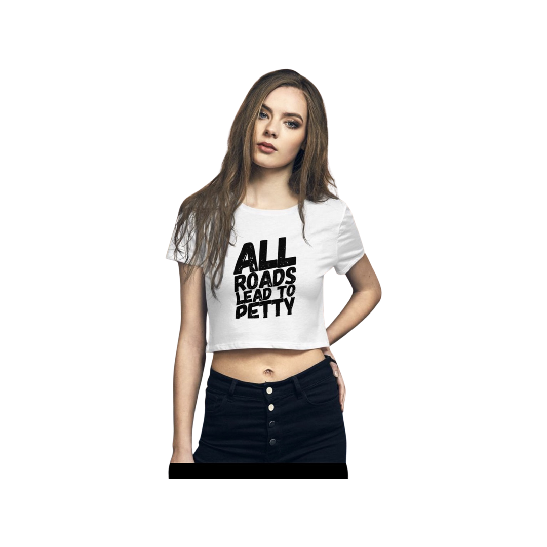 All roads  Crop Tee