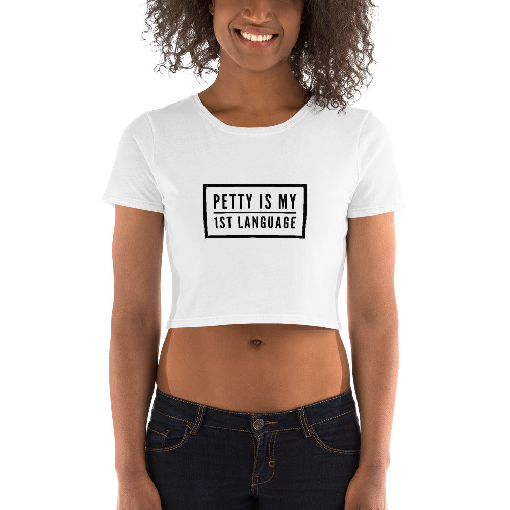 My 1st language crop top